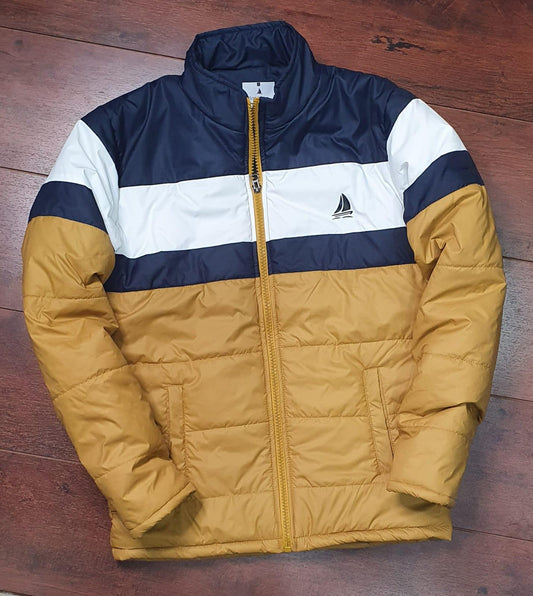 Mens Puff Color Block Jacket