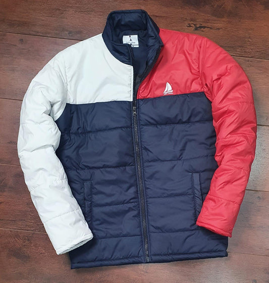 Mens Puff Color Block Jacket